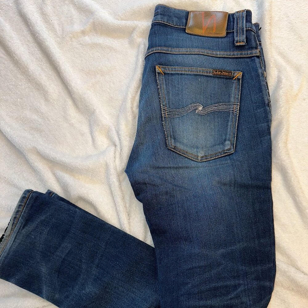 Nudie Jeans Men’s Stretch Denim – Grim Tims Regular Slim Fit – Size 31